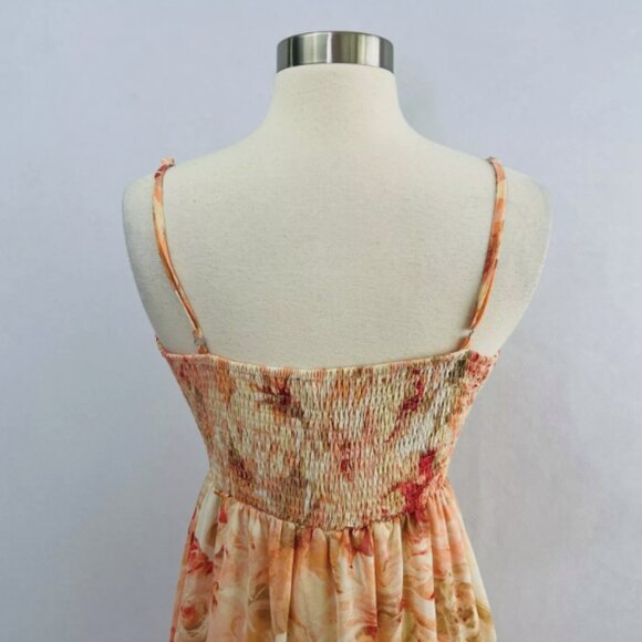 Lulus Make Me Blush Peach Floral Print Tiered Maxi Dress - Picture 6 of 12